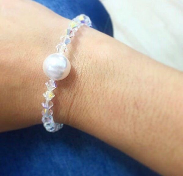 Pulsera cristal & perla - Imagen 2